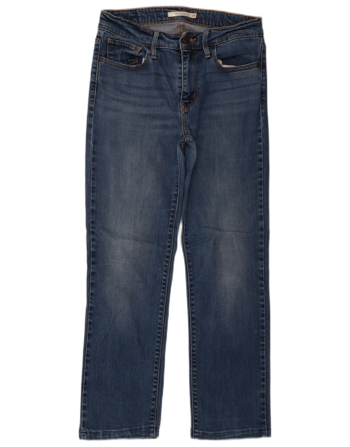 Levi's Dame 714 Straight Jeans W28 L26 Blå Lyocell