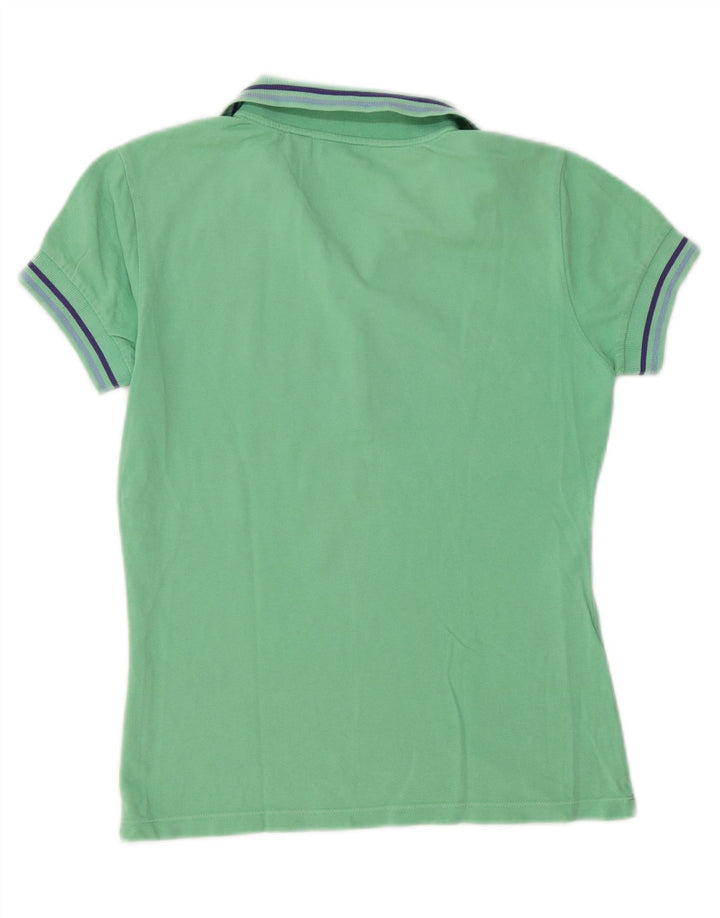 Napapijri Grafisk poloskjorte til kvinder UK 14 Stor turkis