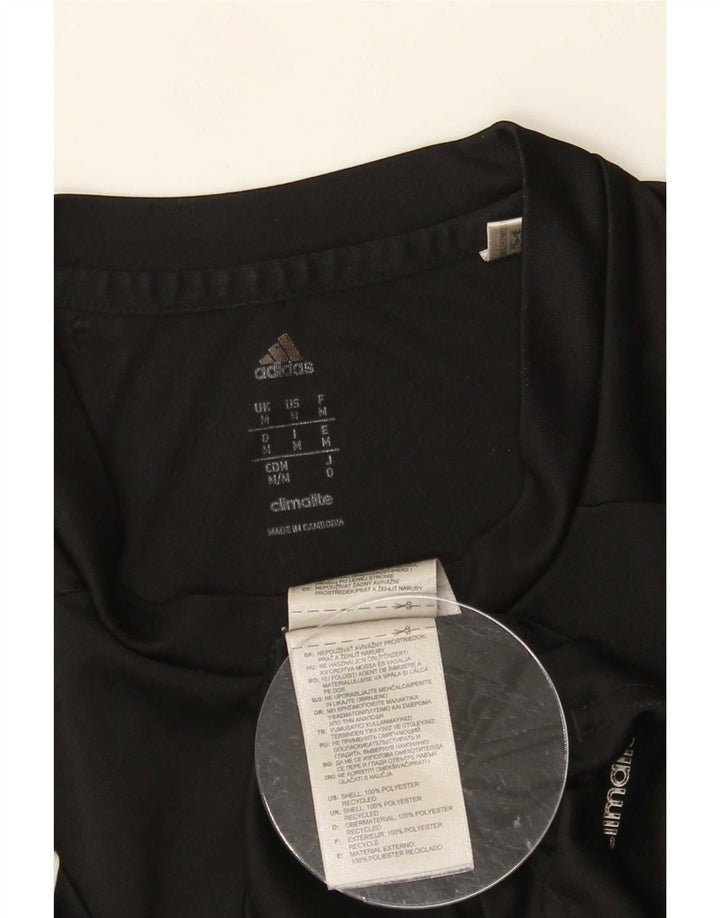 Adidas Herre Climalite Grafisk T-Shirt Top Medium Sort Polyester