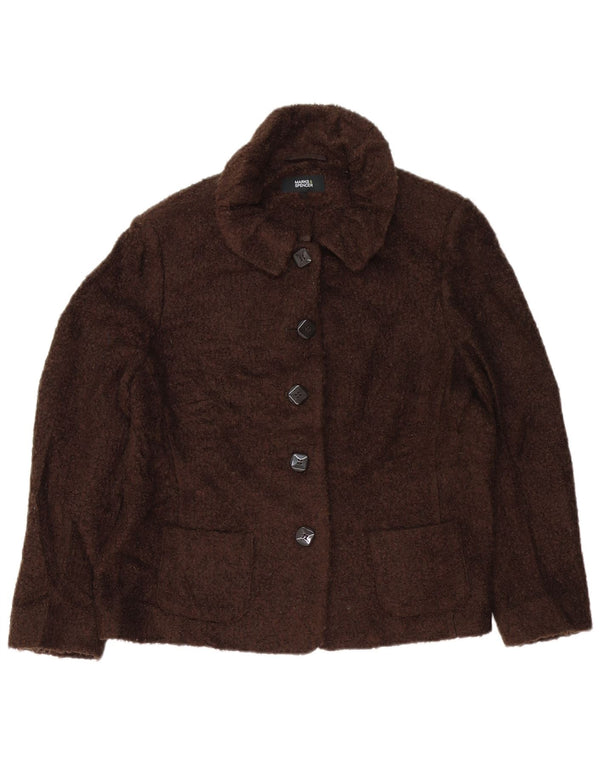 Marks & Spencer Dame Cardigan Sweater UK 18 XL Brun Akryl