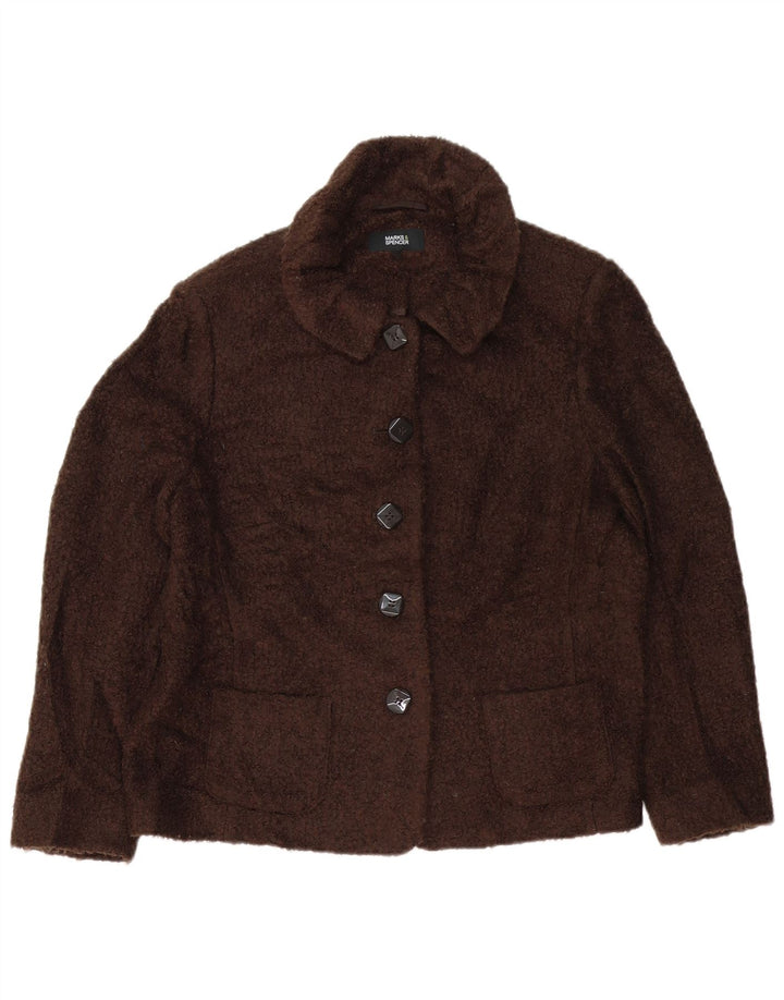 Marks & Spencer Dame Cardigan Sweater UK 18 XL Brun Akryl