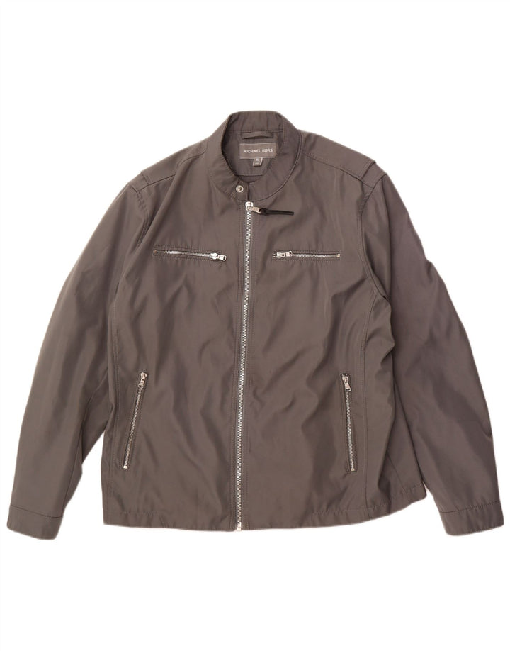MICHAEL KORS Herre Utility Jacket UK 42 XL Grå Polyester