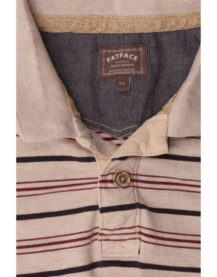 Fat Face Herre poloshirt XL Gråstribet bomuld