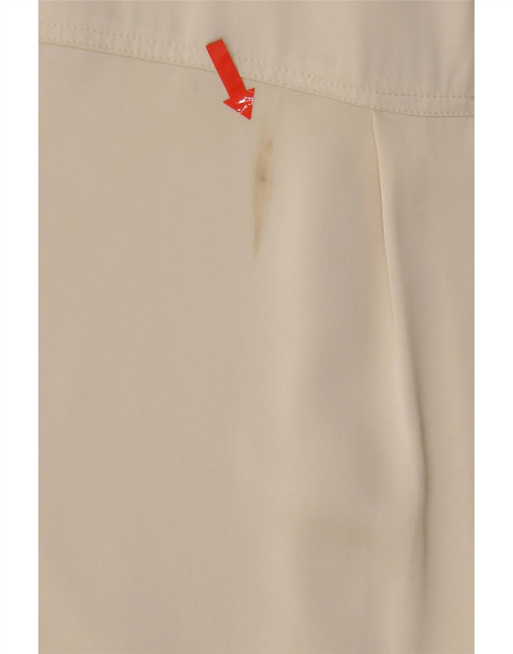 ZARA Womens Shirt Blouse UK 14 Medium Beige Polyester Vintage Zara and Second-Hand Zara from Messina Hembry 