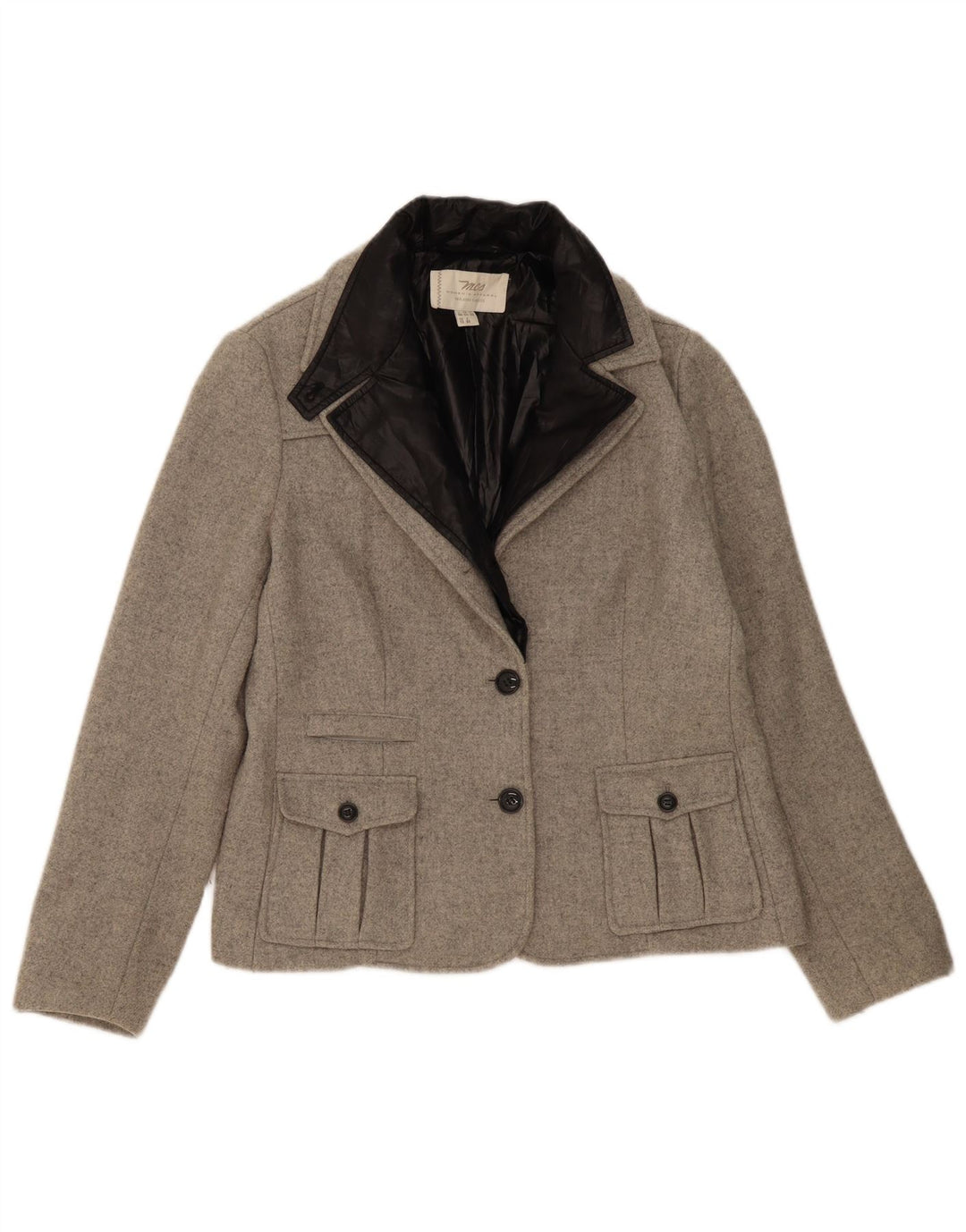 Marlboro Classics Dame Blazer Jacket UK 16 Large Grey Colourblock