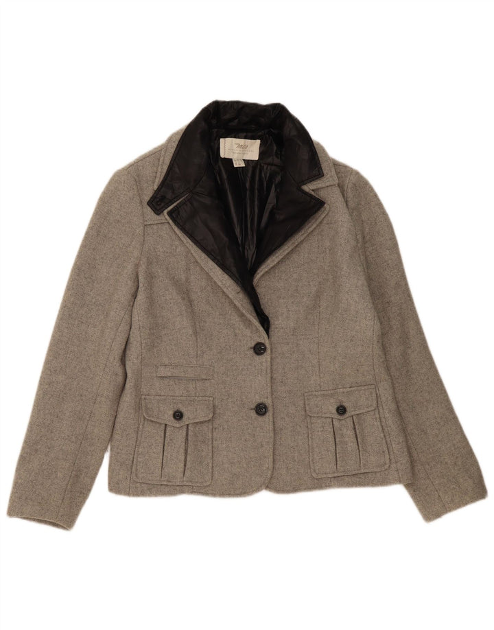 Marlboro Classics Dame Blazer Jacket UK 16 Large Grey Colourblock