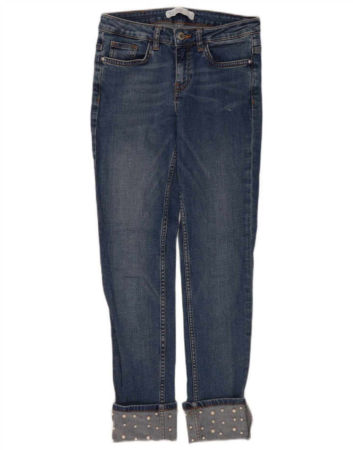Zara Dame Slim Jeans EU 34 2XS W24 L26 Blå