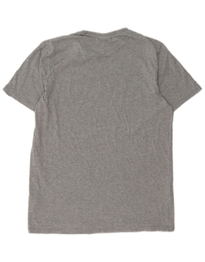 Ellesse Herre Grafisk T-Shirt Top Medium Grå Bomuld