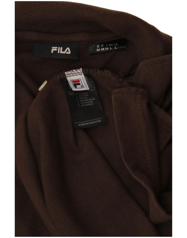 FILA Poloskjorte til mænd Stor brun bomuld