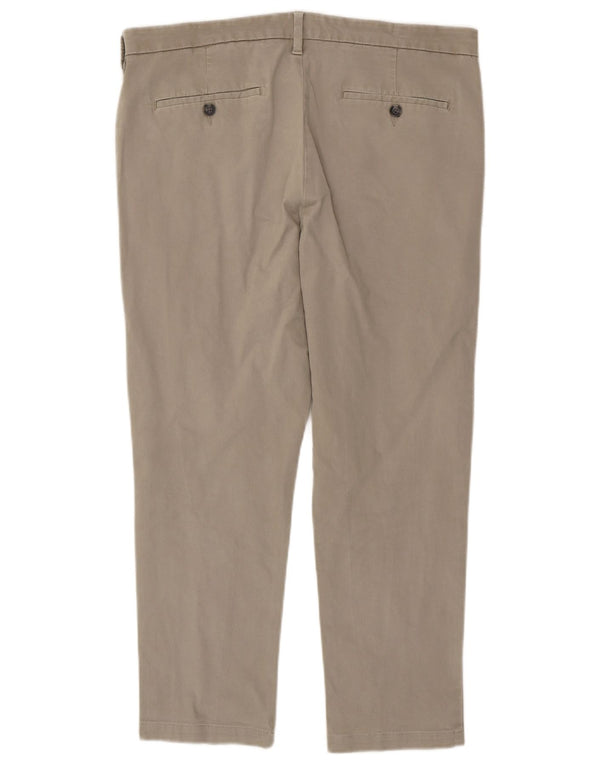 Marks & Spencer Herre Slim Fit Chino Bukser W36 L26 Beige Bomuld