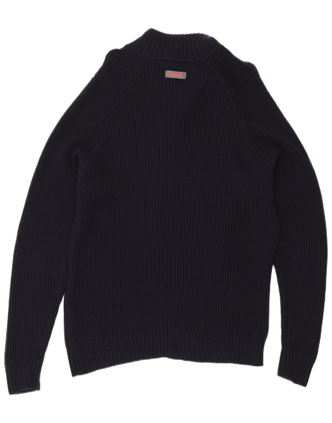 Slam Herre Zip Neck Jumper Sweater Large Navy Blue Uld