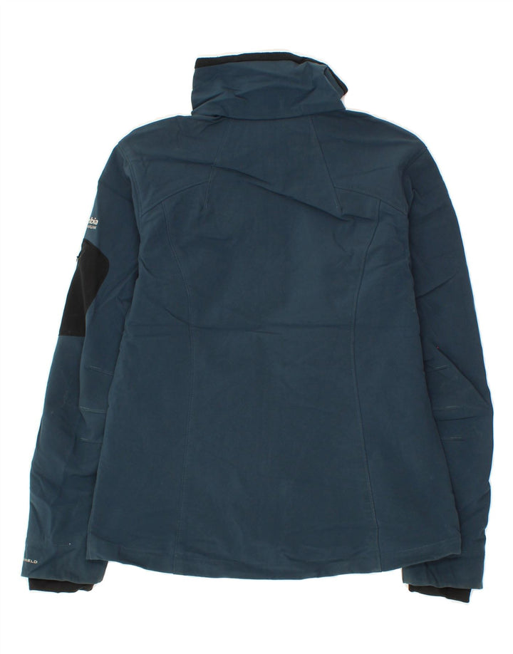 COLUMBIA Womens Omni-Shield Windbreaker Jacket UK 10 Small Blue Polyester Vintage Columbia and Second-Hand Columbia from Messina Hembry 