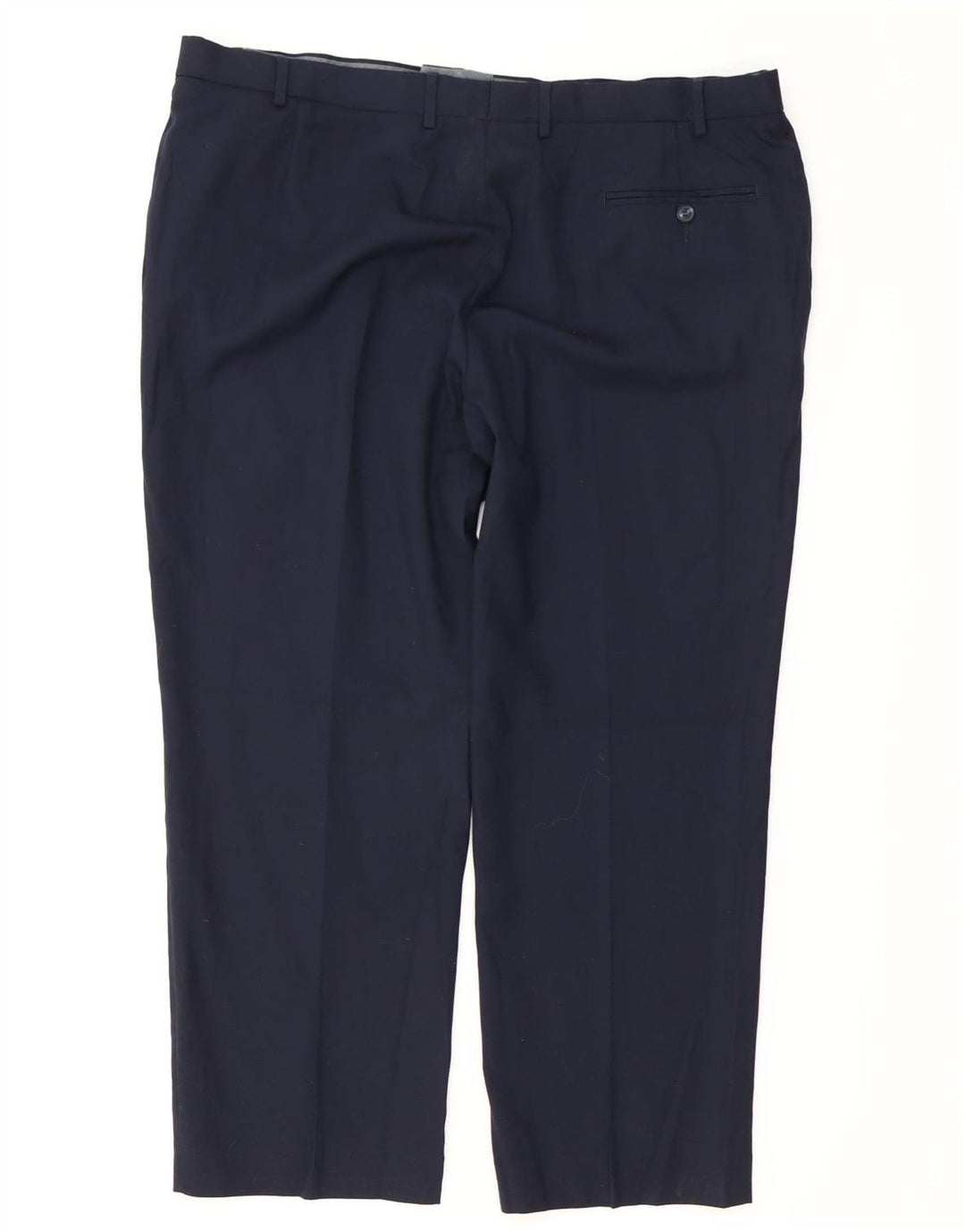 MARKS & SPENCER Herre Regular Fit Suit Bukser W42 L29 Marineblå Uld
