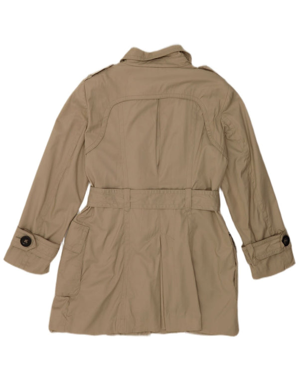 Zara Womens Trench Coat UK 16 Stor Beige Nylon
