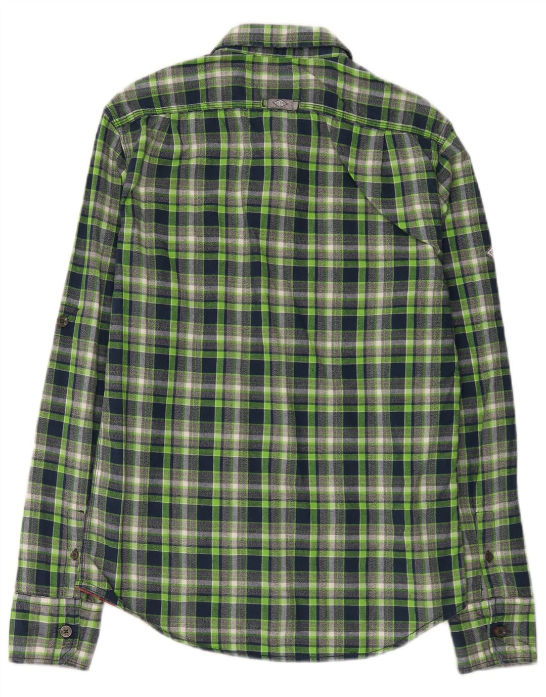 Superdry Flanelskjorte til kvinder UK 14 Mellemgrøn ternet bomuld