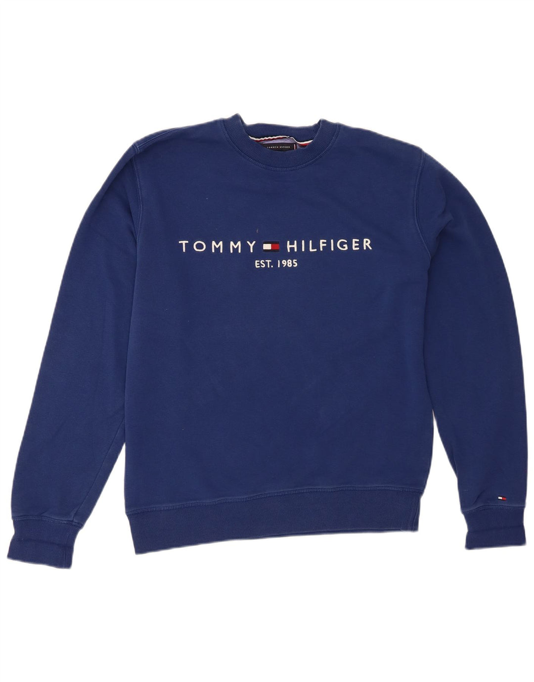 TOMMY HILFIGER Mens Graphic Sweatshirt Jumper XL Blue Cotton