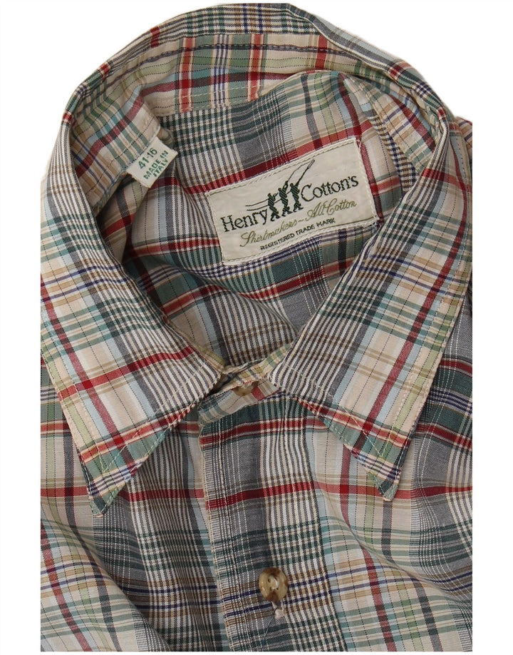 Henry Cottons Herre flannelskjorte str. 41 16 Stor flerfarvet tern
