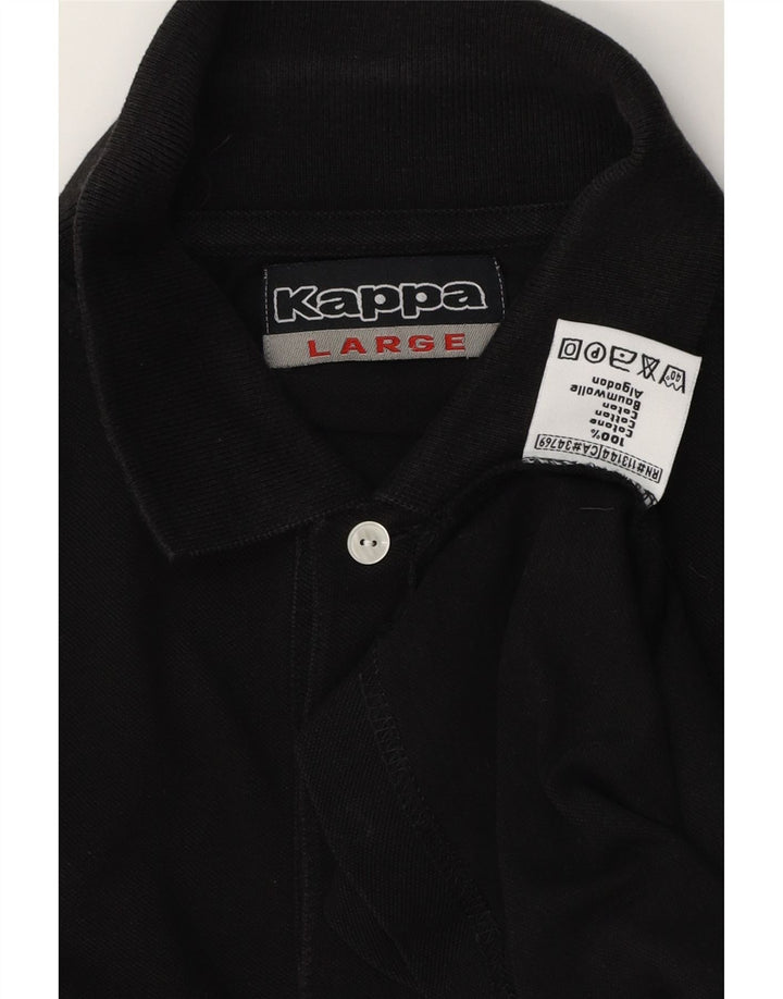 Kappa herre poloshirt stor sort bomuld