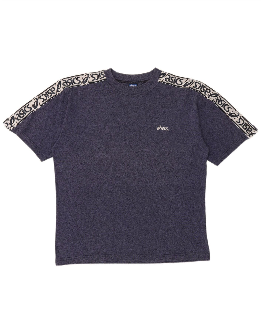 Asics Herre grafisk T-shirt Top Stor Marineblå Flecked Bomuld