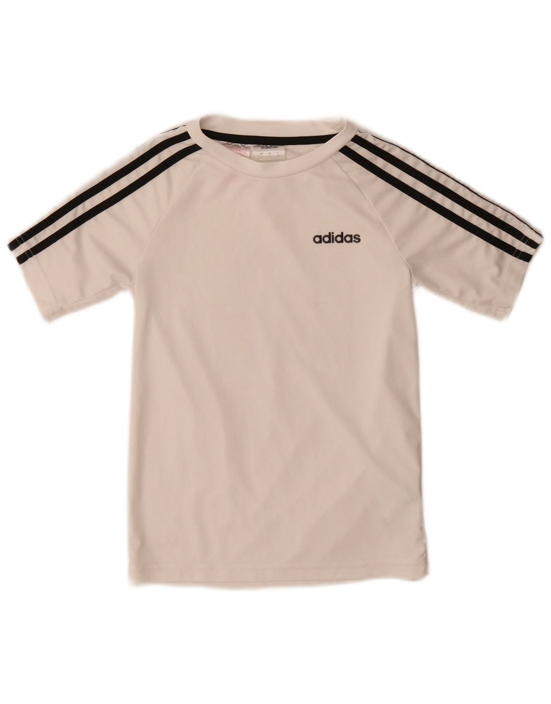 Adidas Boys Climalite T-Shirt Top 7-8 År Hvid Polyester
