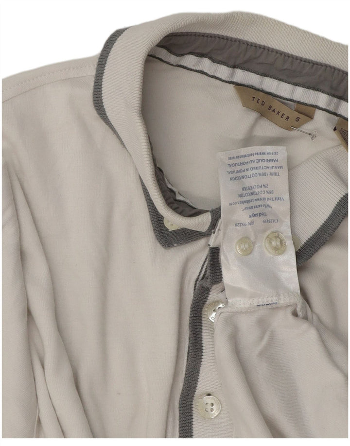 Ted Baker herre poloshirt str. 5 XL Hvid bomuld