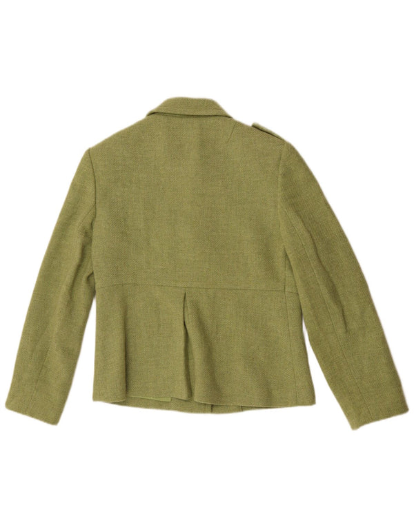 Banana Republic Womens 4 Button Military Blazer Jacket UK 12 Medium Green