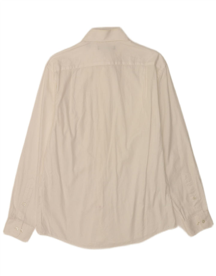 Tommy Hilfiger Herre Slim Fit Skjorte Størrelse 15 Medium Hvid Bomuld