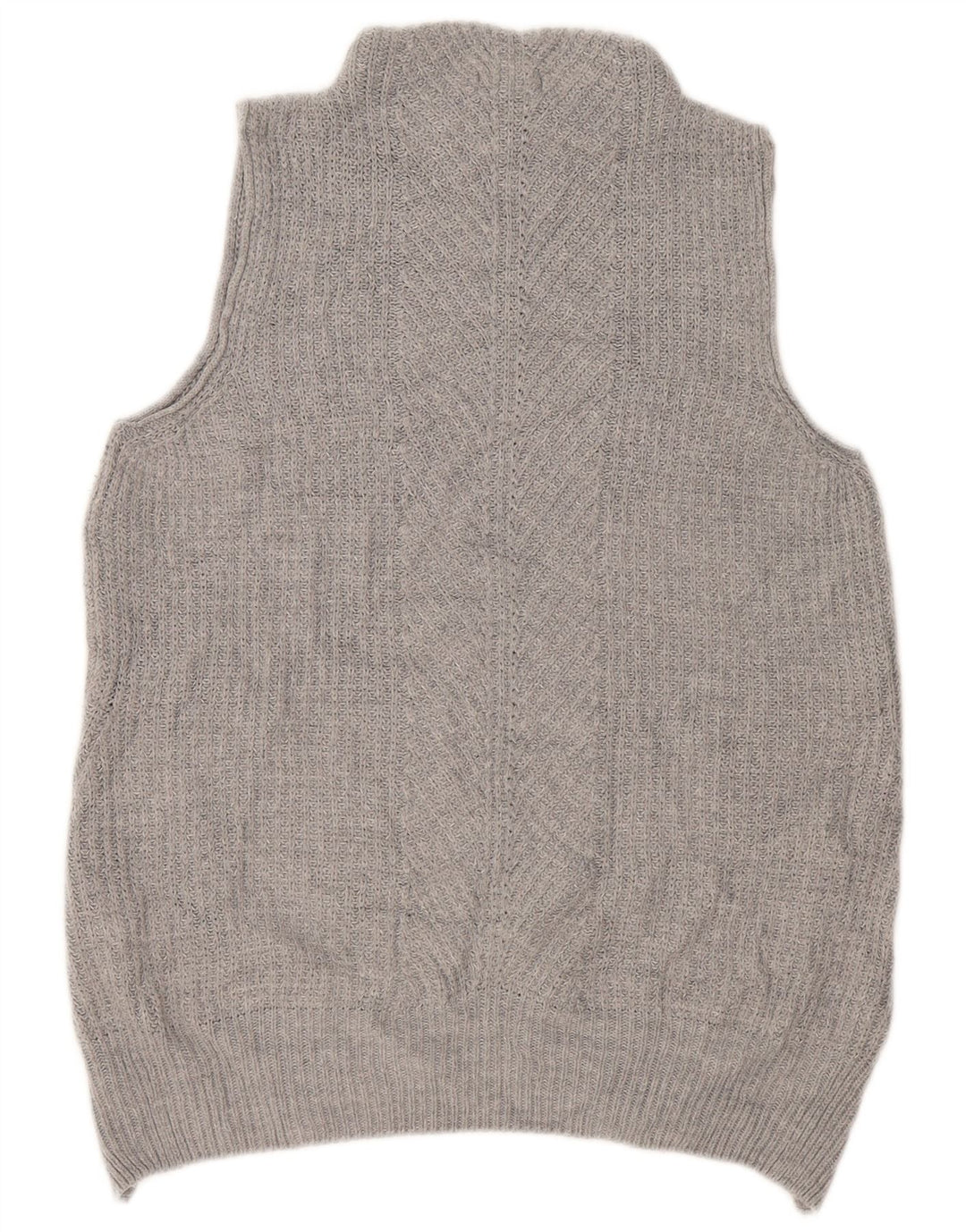 Topshop Dame Oversized Vest Tank Top UK 10 Small Grå Akryl