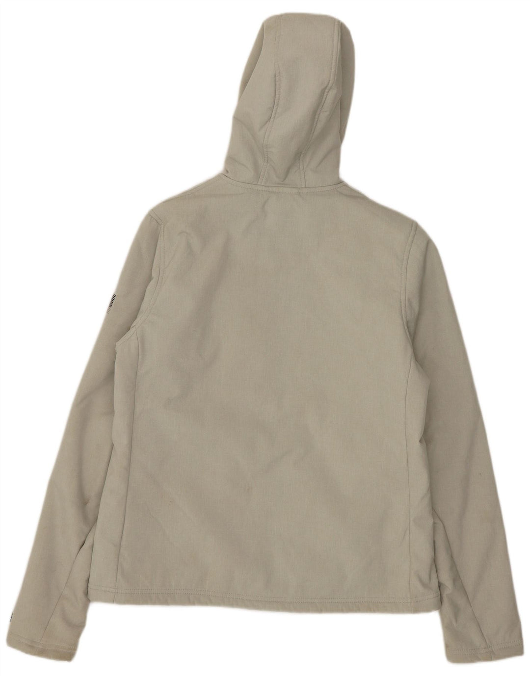 Superdry Sherpa-jakke med hætte til kvinder UK 12 mellemgrå polyester