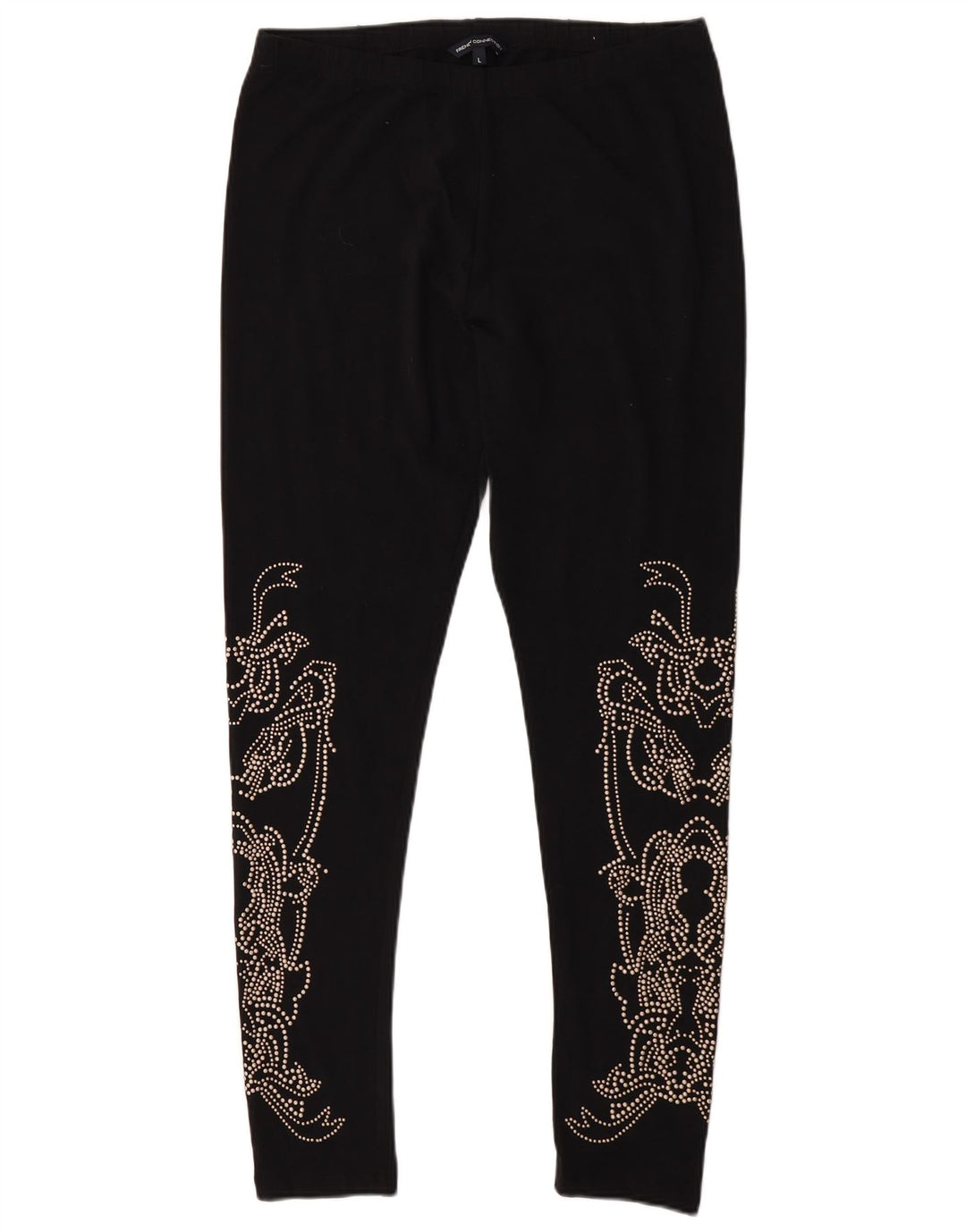 French Connection Womens Leggings UK 14 Large Black Floral