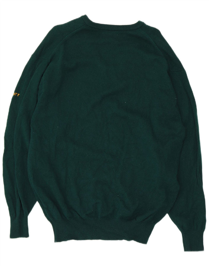 Lyle & Scott Herre V-hals sweater Medium Grøn Ny Uld
