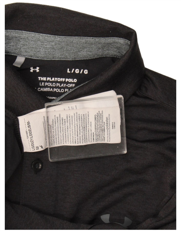 Under Armour Herre Polo Shirt Stor Sort Polyester