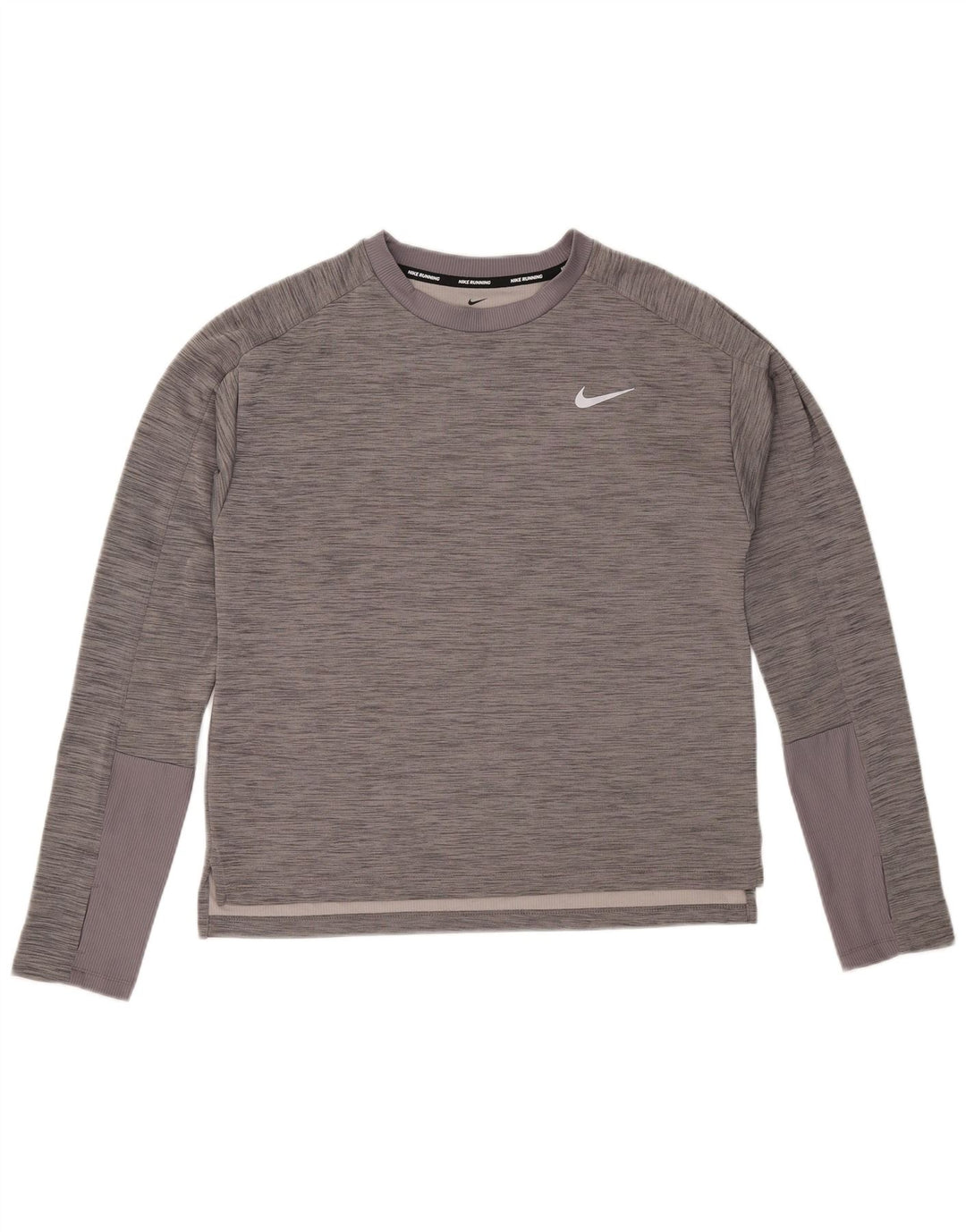 Nike Herre Dri Fit Top Langærmet Medium Grey Flecked