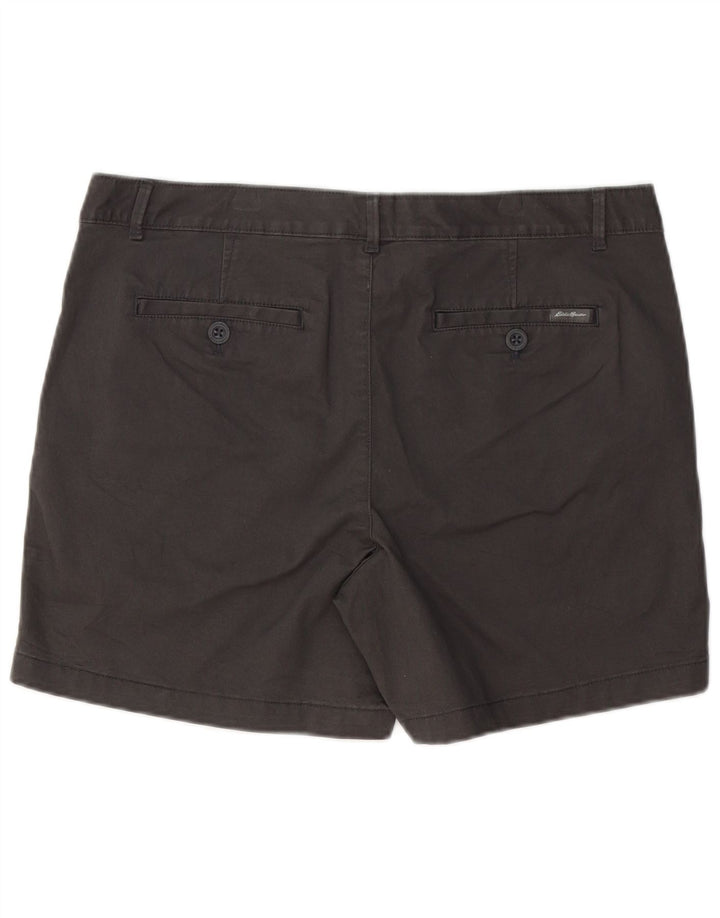 EDDIE BAUER Chino Shorts til kvinder US 12 Large W36 Black Bomuld