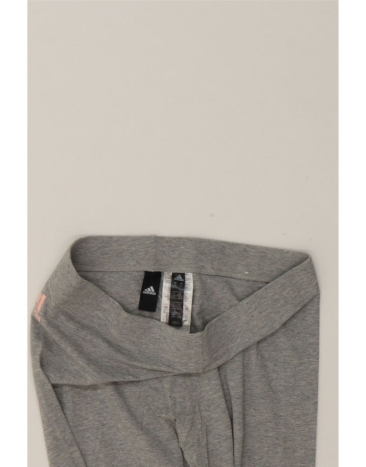 ADIDAS Womens Graphic Leggings UK 12/14 Medium  Grey Cotton Vintage Adidas and Second-Hand Adidas from Messina Hembry 
