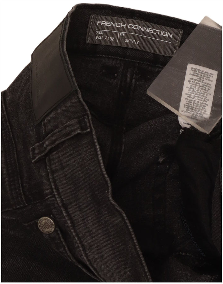 French Connection Skinny Jeans til mænd W32 L32 Sort bomuld