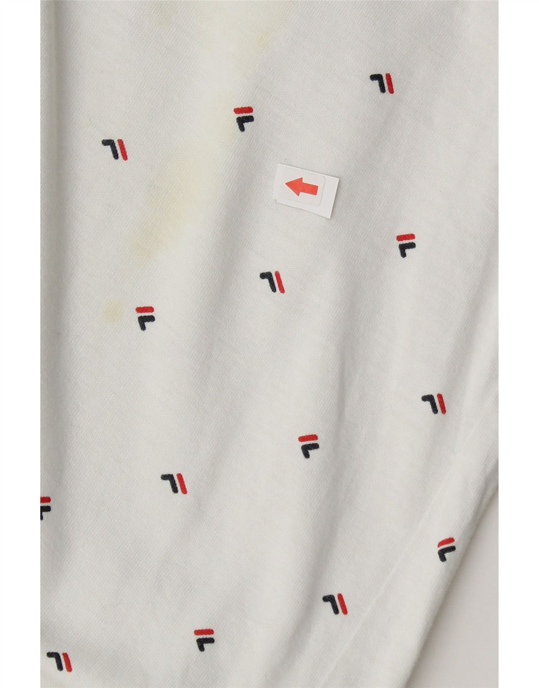 Fila Herre grafisk poloshirt Lille hvid bomuld