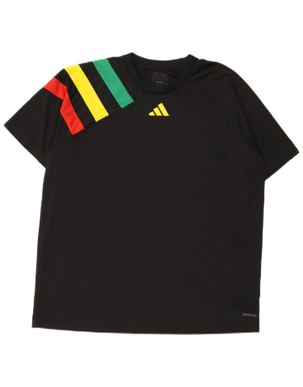 Adidas Herre Aeroready Regular Fit T-Shirt Top XL Sort Colourblock