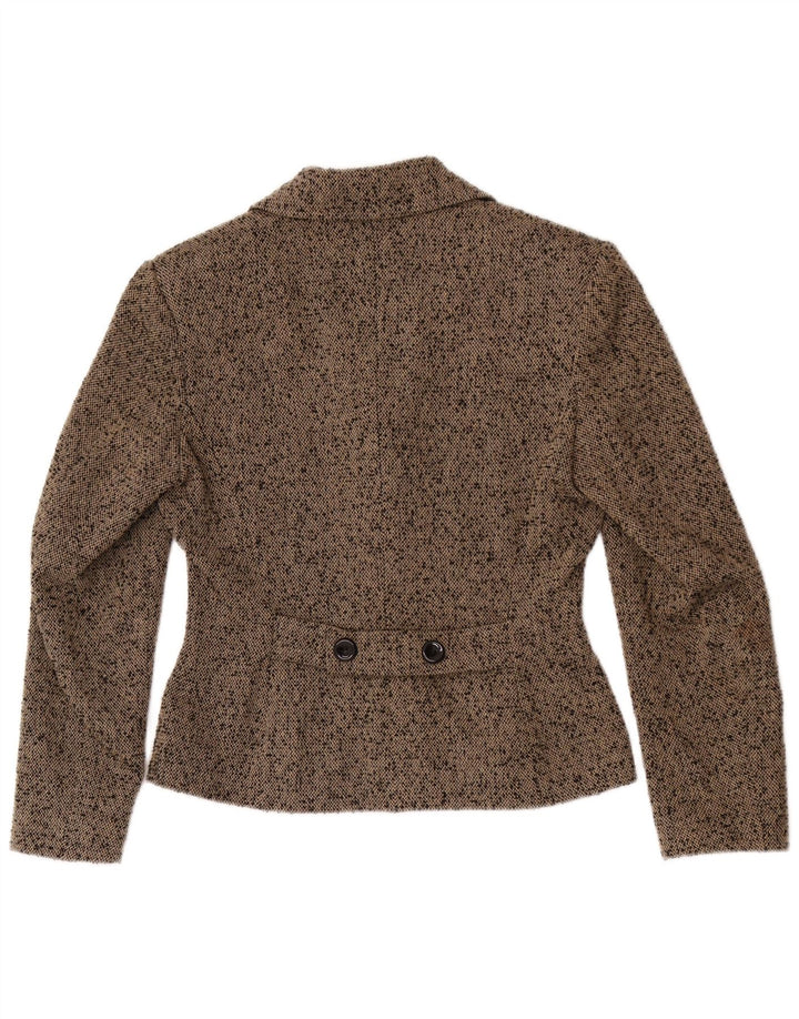 Max Dine Dame 4-knaps blazerjakke IT 42 Medium Brun Flecked Acryl