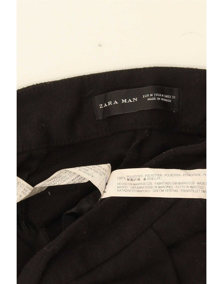 Zara Herre Tapered Suit Bukser Medium W31 L27 Sort Polyester