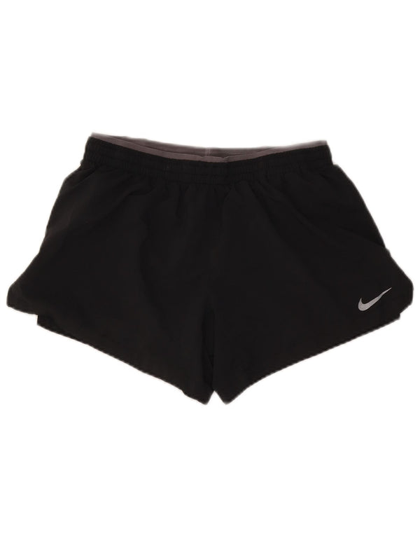 Nike Dame Dri Fit sportsshorts UK 10 Small Grå Polyester