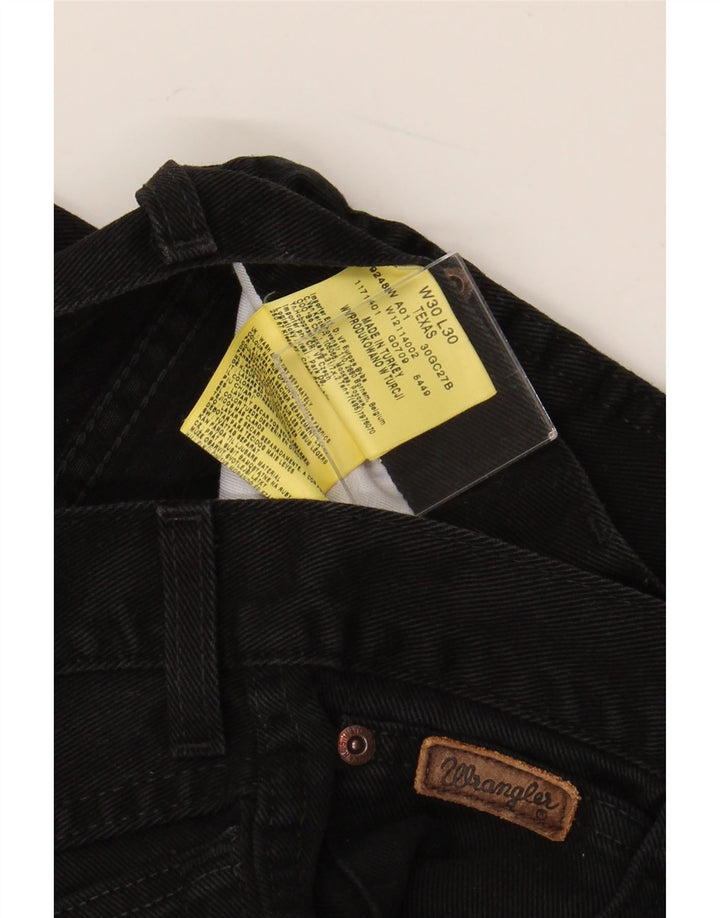 WRANGLER Herre Texas Straight Jeans W30 L26 Sort Bomuld