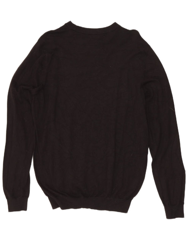 Zara Herre Boat Neck Jumper Sweater Medium Sort