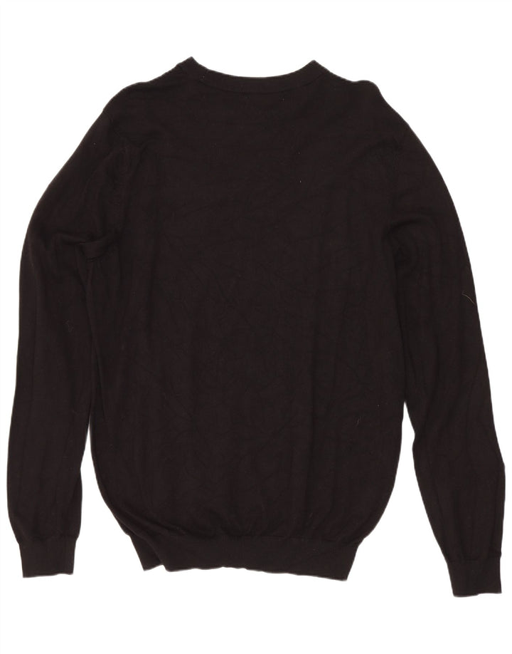 Zara Herre Boat Neck Jumper Sweater Medium Sort