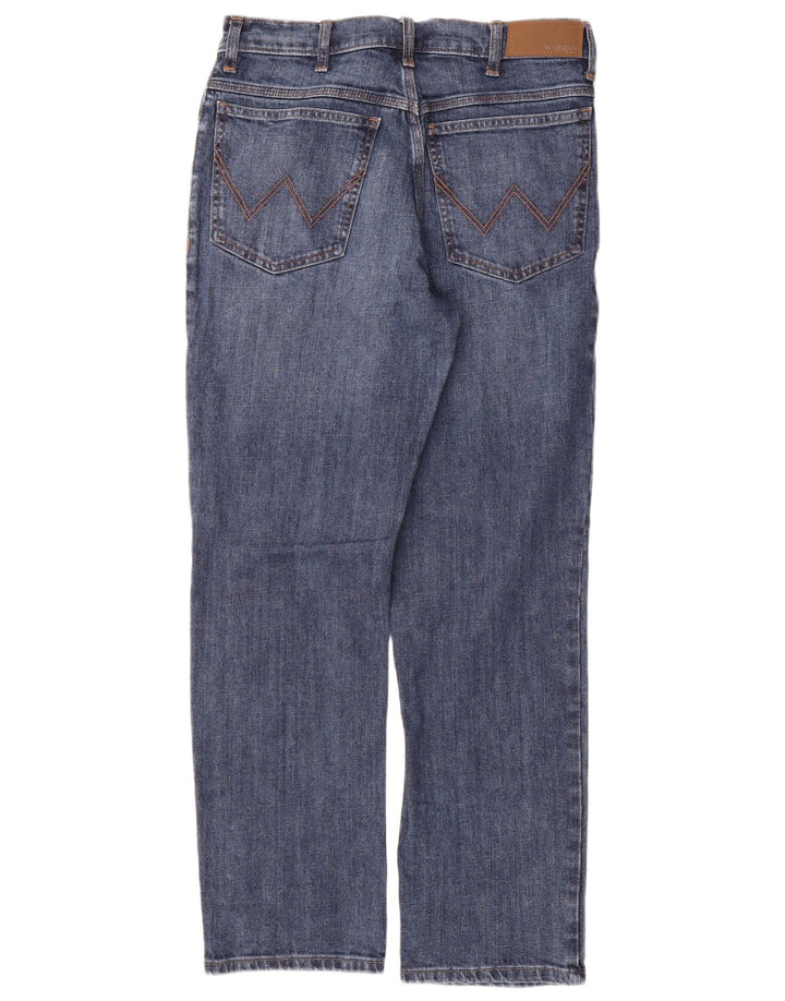 WRANGLER Mens Straight Jeans W32 L30 Blue Cotton
