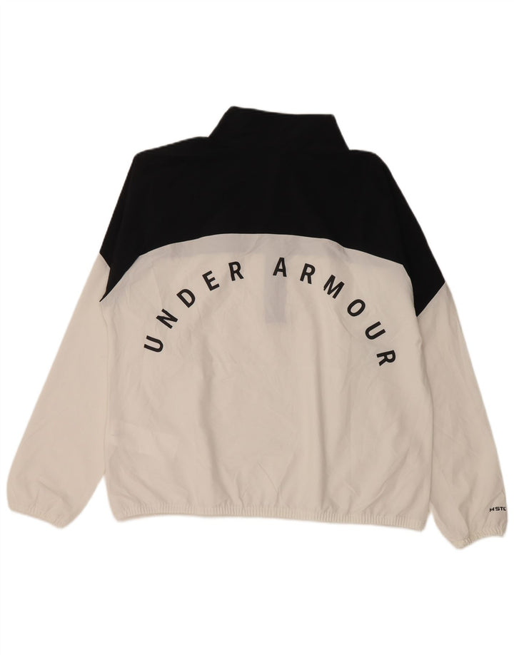 UNDER ARMOUR Dame Pullover Træningsdragt Top UK 16 Large White Colourblock