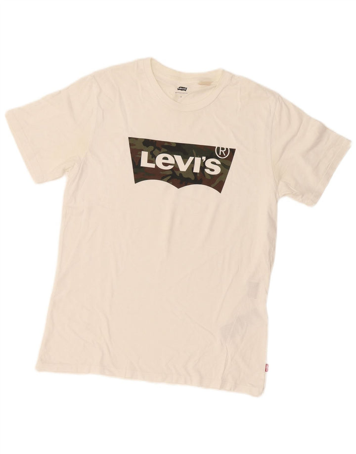 Levi's Herre grafisk T-shirt Top Lille hvid bomuld