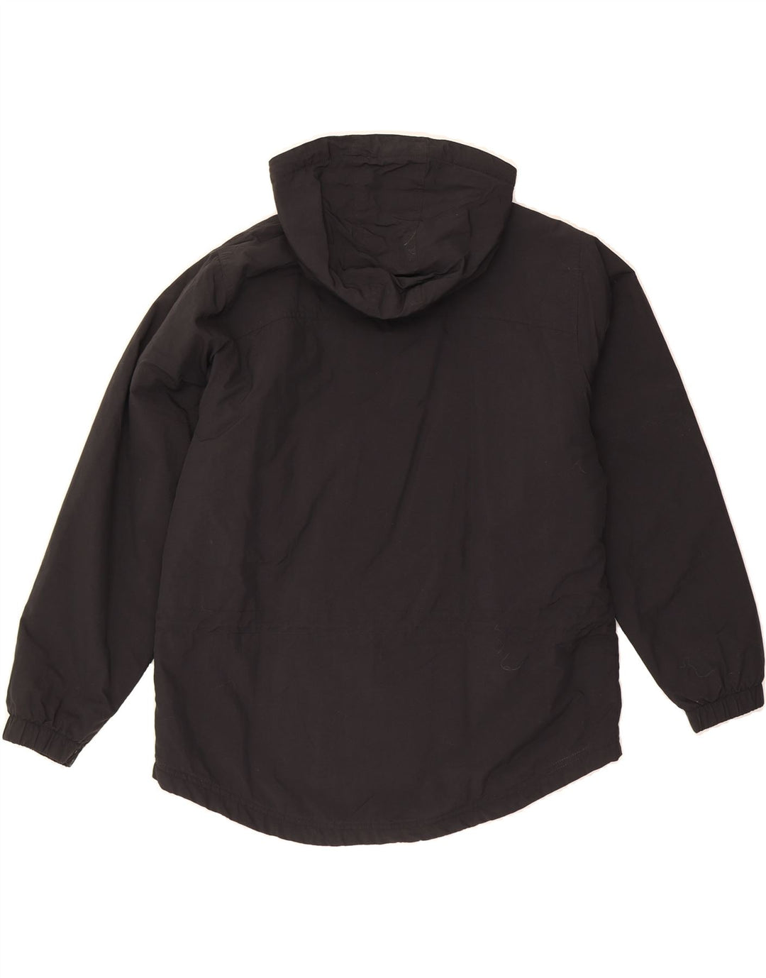 L.L.BEAN Womens Petite Oversized Hooded Anorak Jacket UK 14 Medium Black Vintage L.L.Bean and Second-Hand L.L.Bean from Messina Hembry 