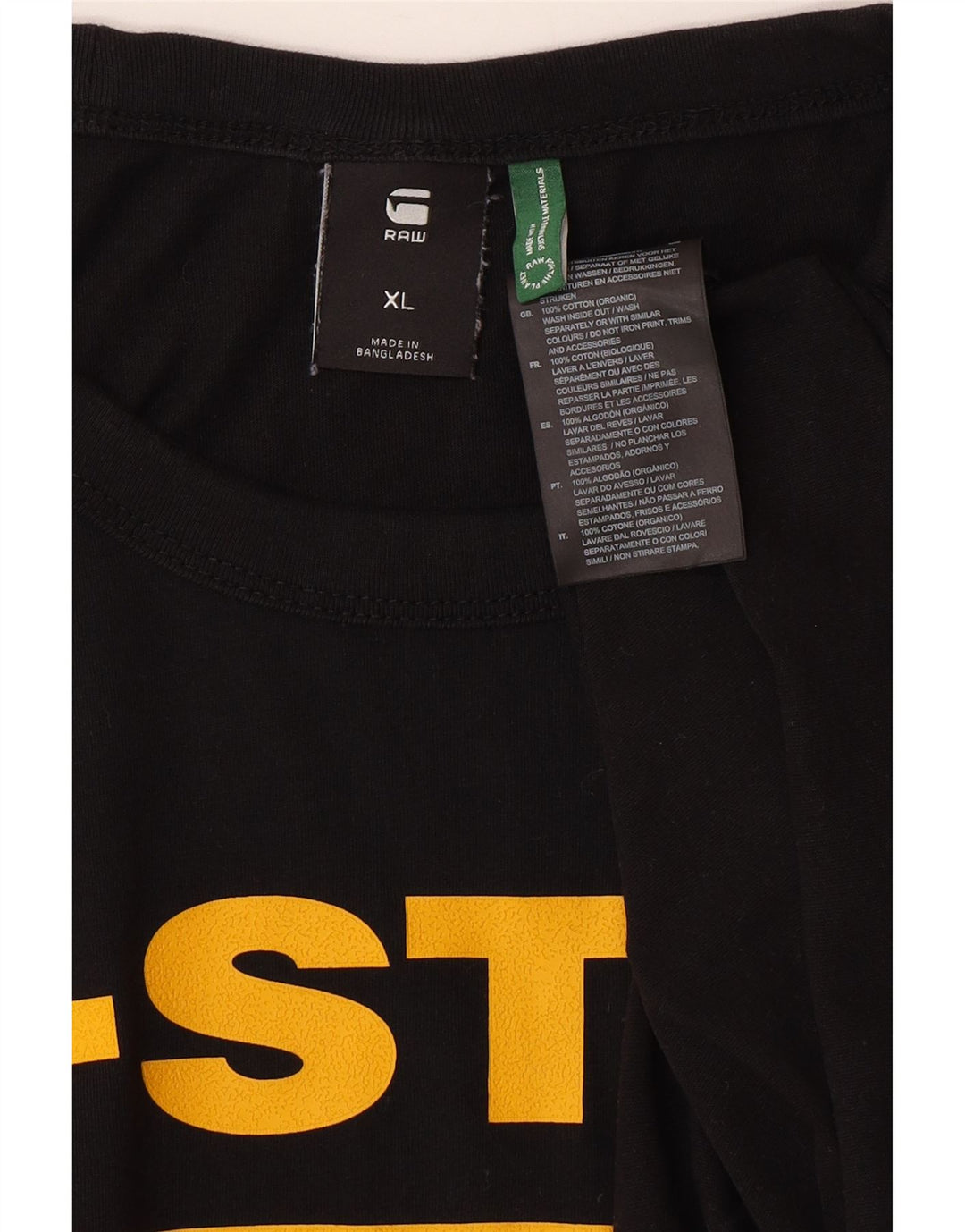 G-STAR Herre grafisk T-shirt top XL sort bomuld