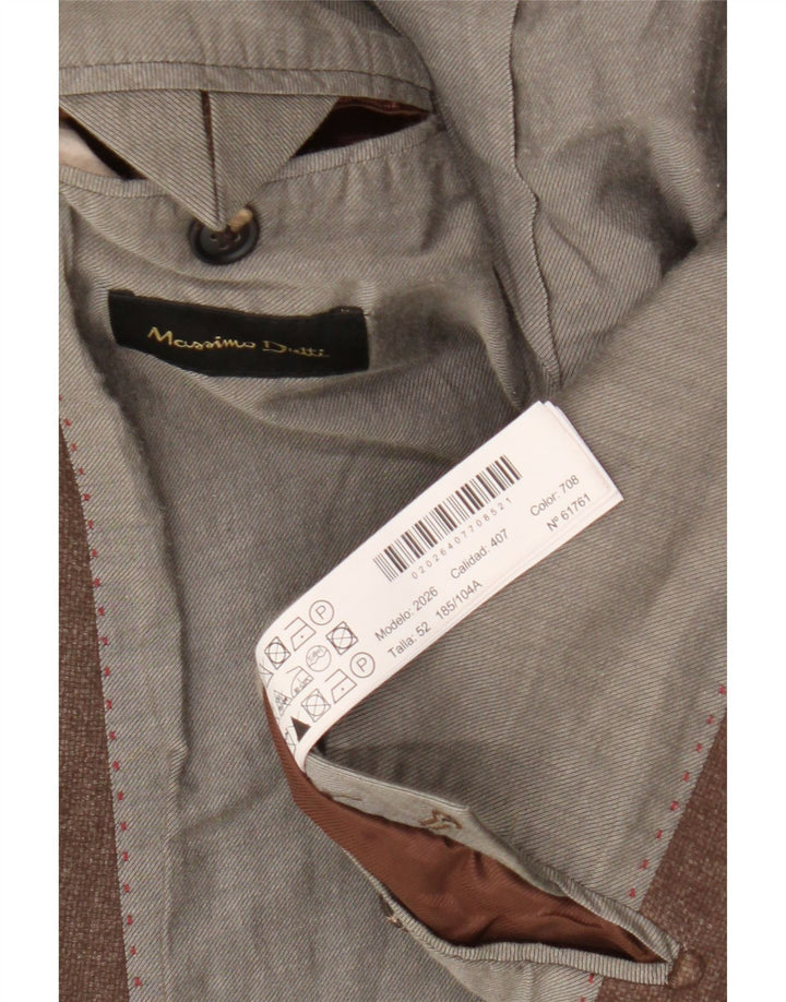Massimo Dutti Herre 2-knaps blazerjakke EU 52 Stor brun uld